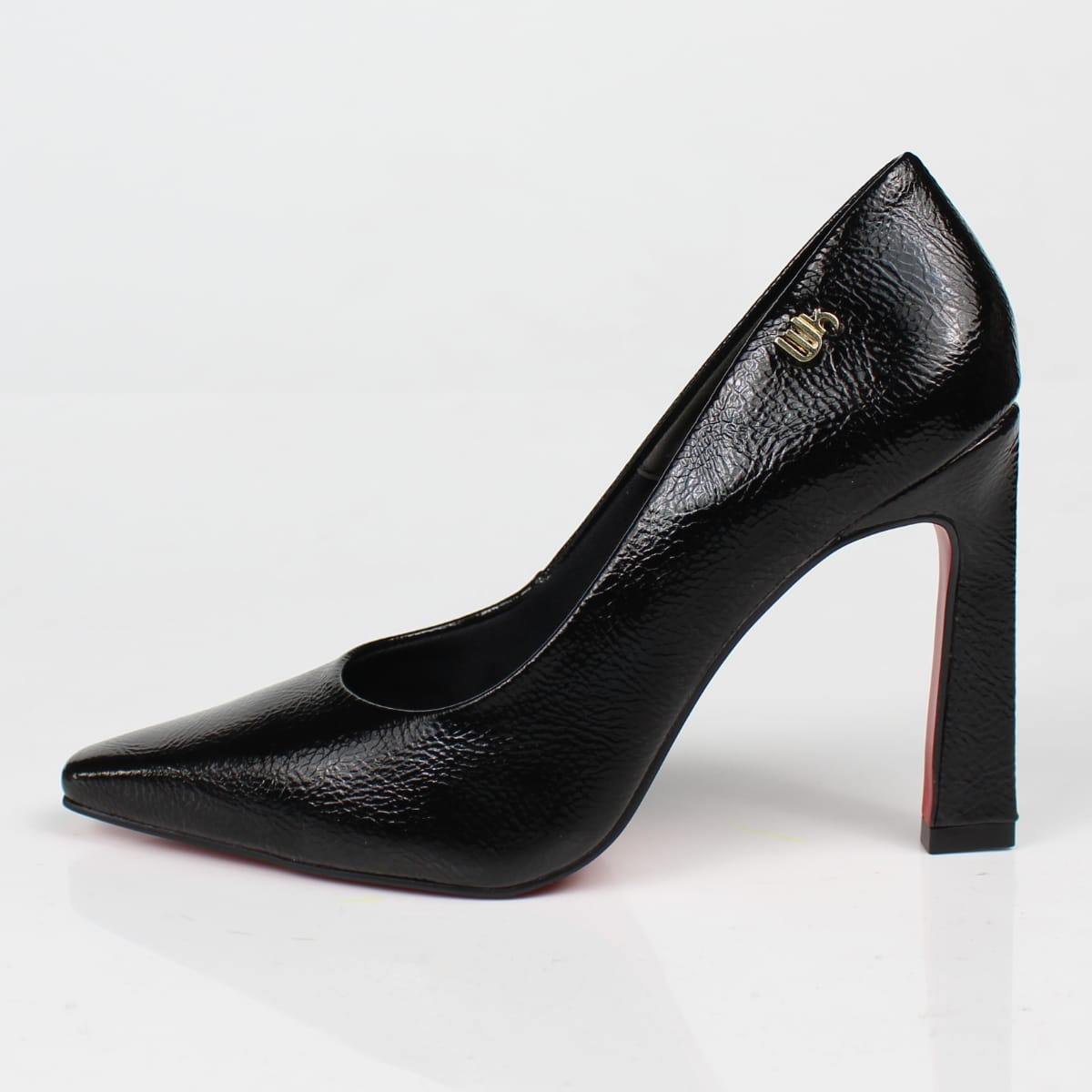 Scarpin Salto Alto Preto Sola Vermelha Week Shoes