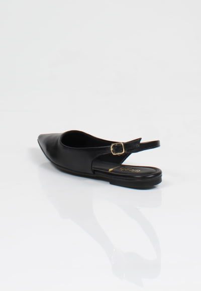 Sapatilha Mule Slingback Week Shoes Bico Fino Preto - Cópia (1)