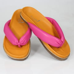 Chinelo Flip Flop Week Shoes Laranja e Pink