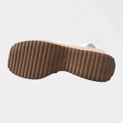 Sandália Salto Alto Anabela WK Branca