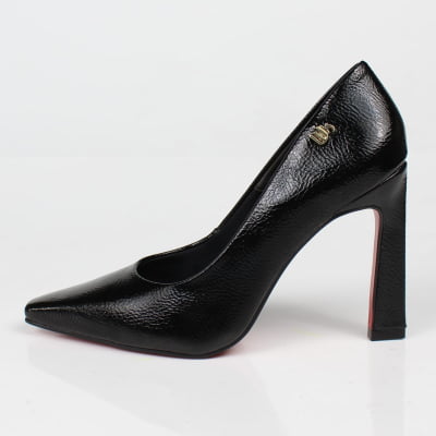 Scarpin Salto Alto Preto Sola Vermelha Week Shoes
