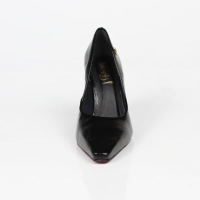 Scarpin Salto Alto Preto Sola Vermelha Week Shoes