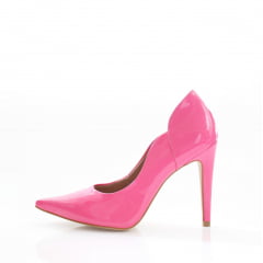 Scarpin salto alto week shoes verniz rosa pink 18