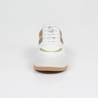 Tênis Feminino Casual Week Shoes Branco e Verde Mint